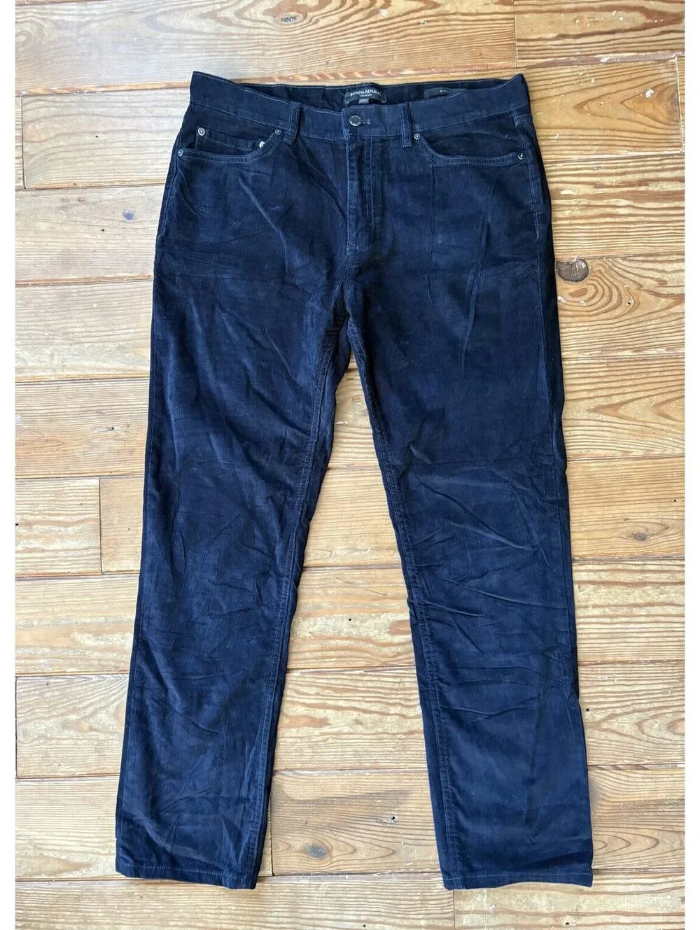 Banana Republic Traveler Men's Navy Corduroy Slim Fit Pants 34x32